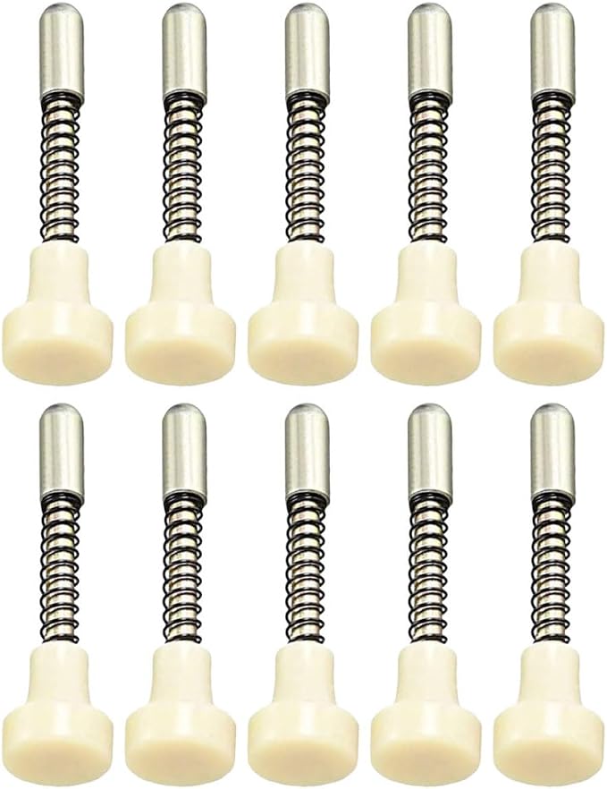 Milisten 10-Piece Baby Bed Plunger Latch Set Stainless Steel Spring-Loaded Lock for Infant Safety Gates Cabinet Doors Auto-Close Feature for Secure Babyproofing