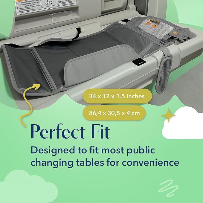 Usakinon® Portable Diaper Changing Pad for Baby ??CPC Certified Travel Diaper Clutch & Waterproof Changing Station, Lightweight & Foldable, Touchscreen-Friendly