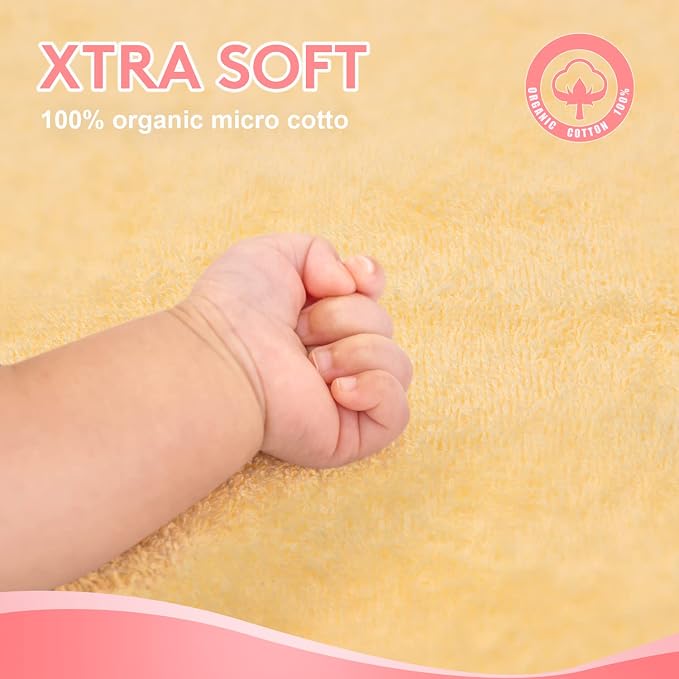 TBEZY Baby Hooded Towel with Unique Animal Design Ultra Soft Thick Cotton Bath Towel for Newborn (Fawn)