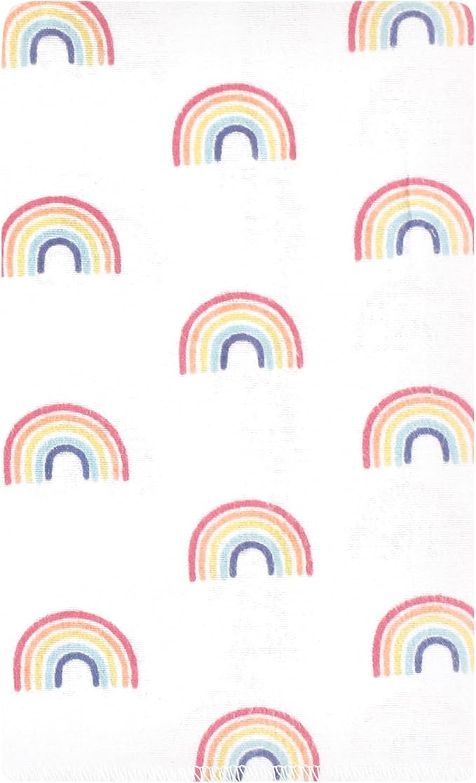 Luvable Friends Hudson Baby Flannel Burp Cloths 10pk, Sweet Rainbow