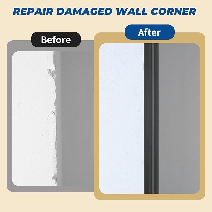 TONGMO 5 Pack Wall Corner Protectors, 23.6" L x 1.57" W x 0.15" TH Self Adhesive Corner Guard, PVC Wall Edge Protector with Strong Adhesive for Sharp Edge Protection & Cover Damaged Corners