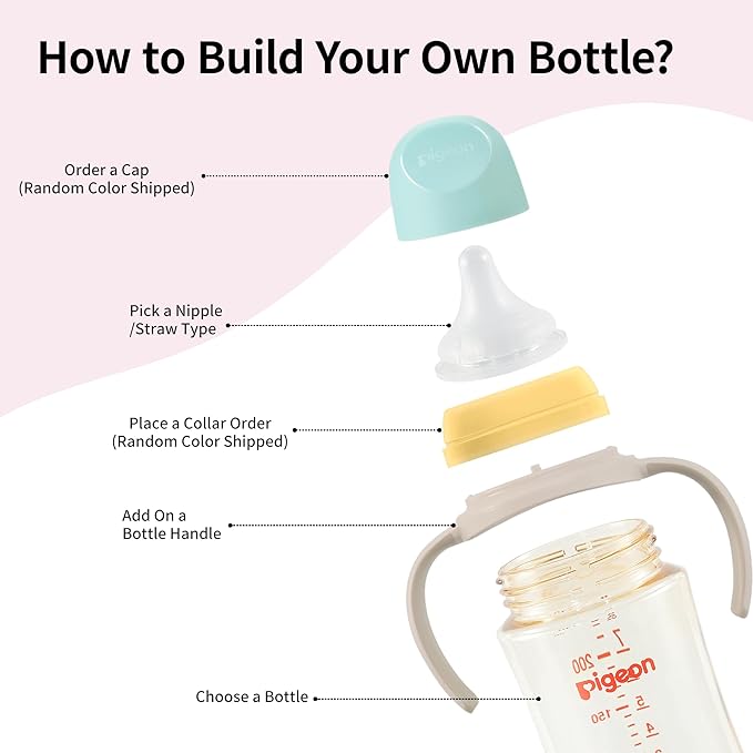 Pigeon PPSU Baby Bottle Replacement Body ??5.4 oz/160 ml, Wide Neck, Heat-Resistant, Drop-Proof, Durable, Easy to Clean, Perfect for Newborns, 1 Pack