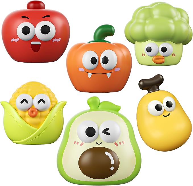 Light Up Bath Toys for Toddlers 1-3, No Hole Water Activated Sensory Bathtub Toys for Baby 12-18 Months, Floating Pool Toy Gifts for Kids Boys Girls Ages 1-5, 6 Pack