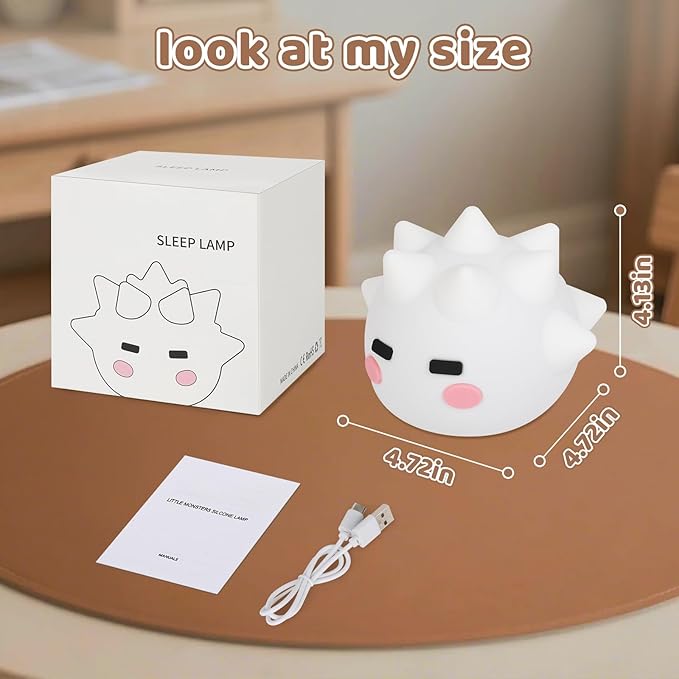 Cute Monster Lamp, 8 Color Changing and 20min Timer Nursery Nightlights, Soft Silicone Touch Lamps for Kids Room, Boys and Girls for Kids Sleep