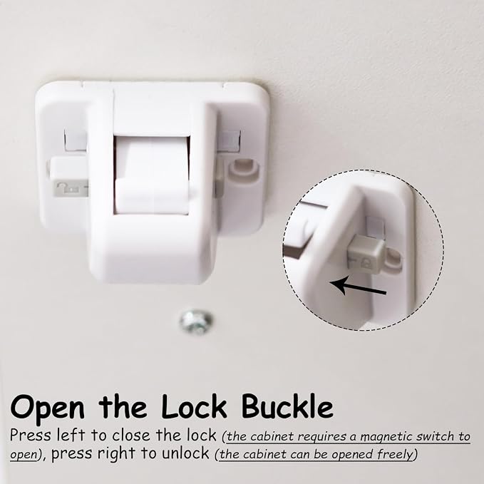 Deeki 20p Baby Safety Magnetic Cabinet Locks Invisible Cabinet Locks for Drawer Door Child Proofing Easy Installation Strong Adhesive