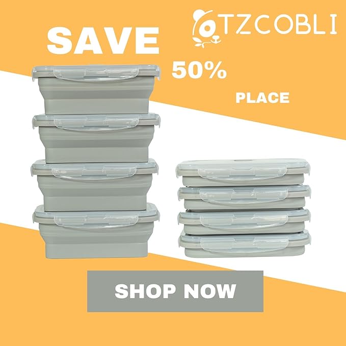 Plus 4PCS Foldable Silicone Food Storage Containers for Kitchen Storage for Leftovers Fruits and Meal Prep Dishwasher Safe Microwave Safe Ideal for Home and Travel (grey, 27OZ)