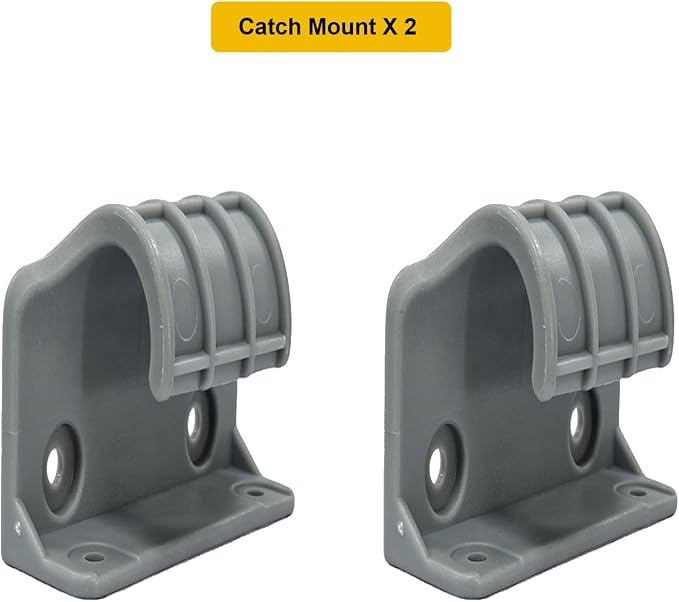 SPACEANY Retractable Baby Gate Replacement Parts Kit - Official Accessories for SPACEANY Safety Gates - Includes Including Gate Mount, Catch Mount and Set of Screws (Gray, Normal)