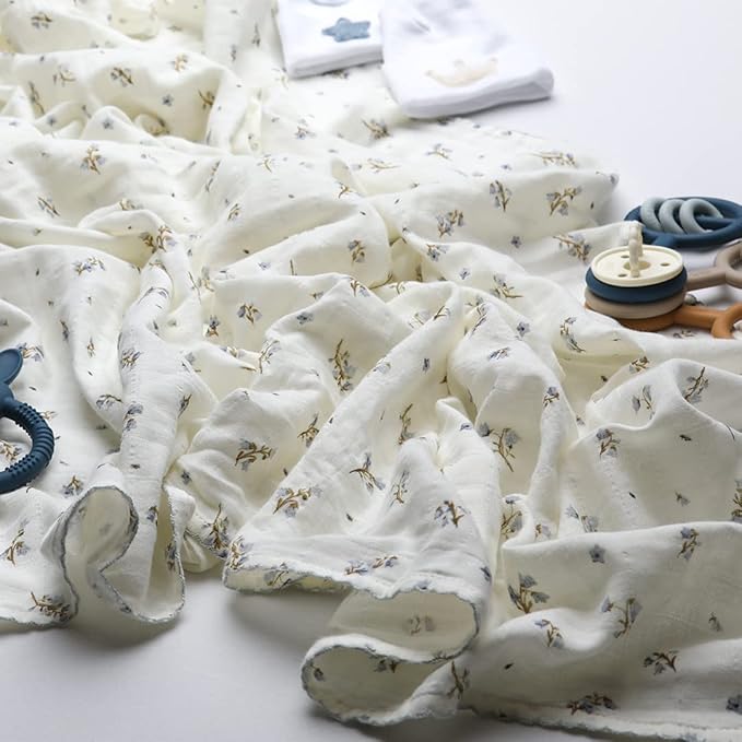 Ladore Baby Gifts Swaddle Blanket & Cloth Set (Florel/Boys)