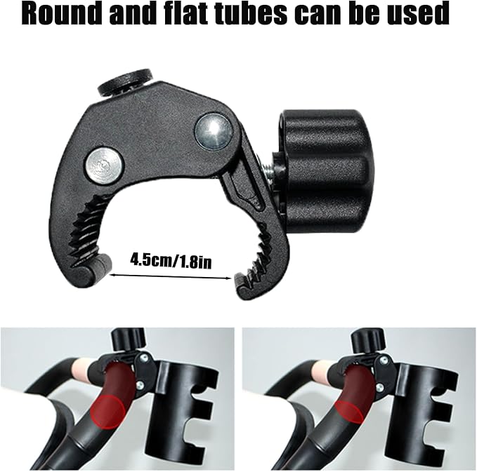 PandaEar Stroller Cup Holder, Universal Cup Holder, Bike Cup Holder Durable, Easy to Install for Stroller, Bike, Wheelchair, Walker, Scooter (Black)