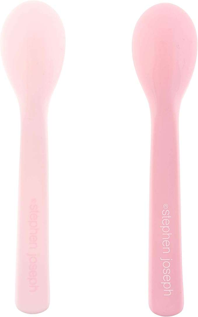 Stephen Joseph Baby Silicone Spoon Set, First Stage Feeding Spoons for Infants, Spoon Set Encourages Self-Feeding, Toddler Feeding Spoons, SLOTH