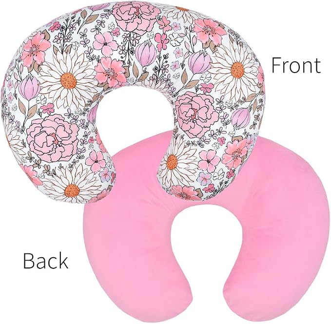 Boyoung Stretchy Nursing Pillow Covers Ultra Soft Slipcovers for Breastfeeding for Baby Girls Boys, Feeding Pillow Cover Fits Standard Infant Support Pillows Positioners Nursing Pillow Case