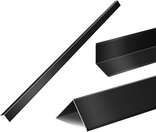 Aluminum Alloy Black Corner Guards 19Ga Thickness Wall Corner Protectors for Walls Right Angle Corner Protectors L Shaped Metal Protectors Guards (2x2x48 Inch-6PCS)