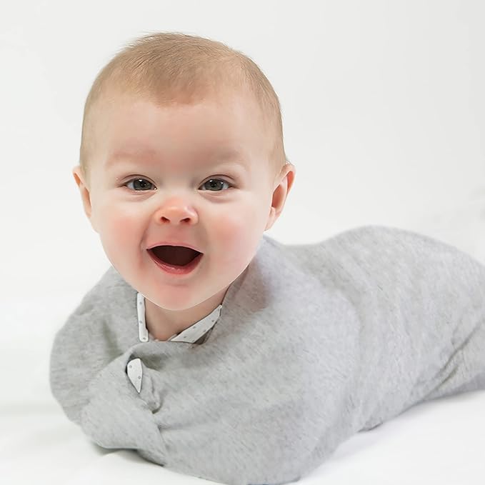 SwaddleDesigns Transitional Swaddle Sack, Arms Up Half-Length Sleeve Mitten Cuff, Most Gradual Transition Swaddle for Newborn
