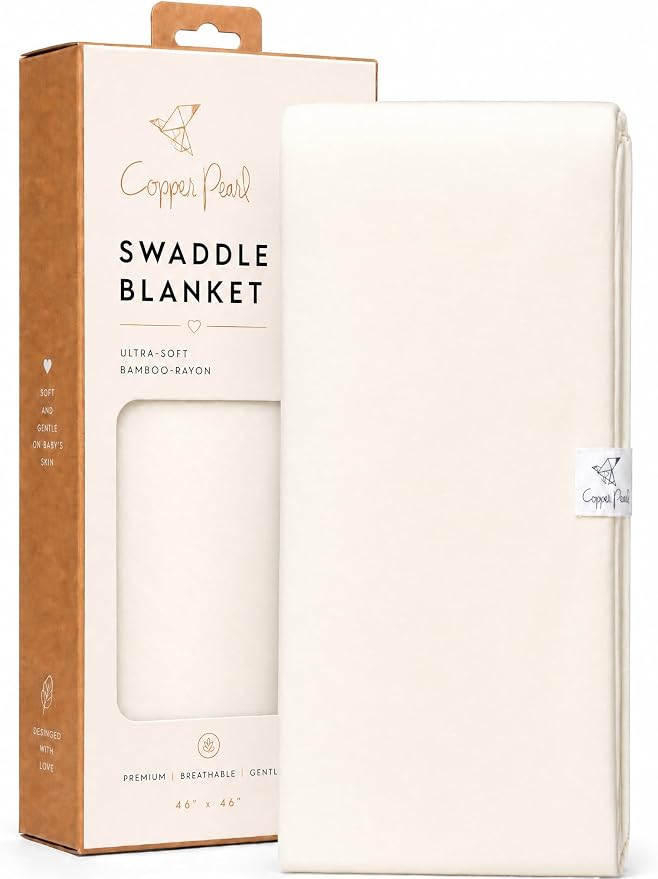 Copper Pearl Swaddle Blankets for Newborns | Soft Stretchy Receiving Blankets for Boys and Girls | Large 46 x 46 Inch Baby Blankets | Lightweight and Breathable Swaddles | Yuma