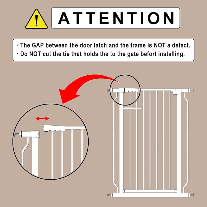 Extra Tall 40.55" Gate, 46.45"-62.99" Extra Tall and Wide Dog Gate,Extra Wide Baby Gates Pressure Mounted Walk Through for Doorways,Stairs, Kitchen White
