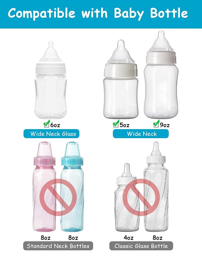 Sippy Cup Soft Spout Conversion Kit for Evenflo Balance Plus Wide Neck Baby Bottles, Toddler Transition Kit with Silicone Sippy Spout Nipple, Weighted Straw, Bottle Handle, Cleaning Brush, 3 Pack, 6m+