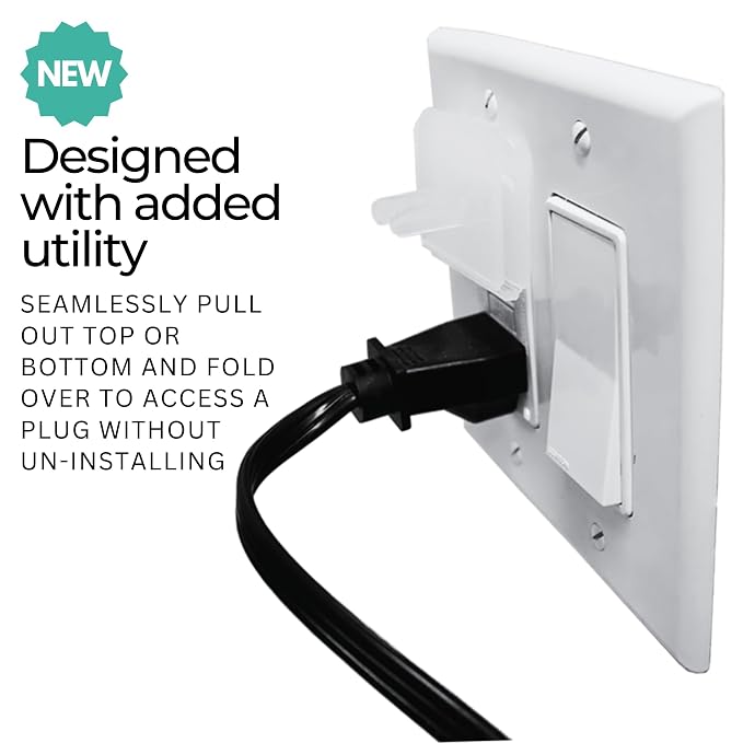 Clear Double Outlet Covers Baby Proofing (20 Pack, 40 Sockets) | Baby Proof Plug Covers for Electrical Outlets | Safe & Secure Baby Safety Products | Childproof Socket Covers Protect Toddlers & Babies