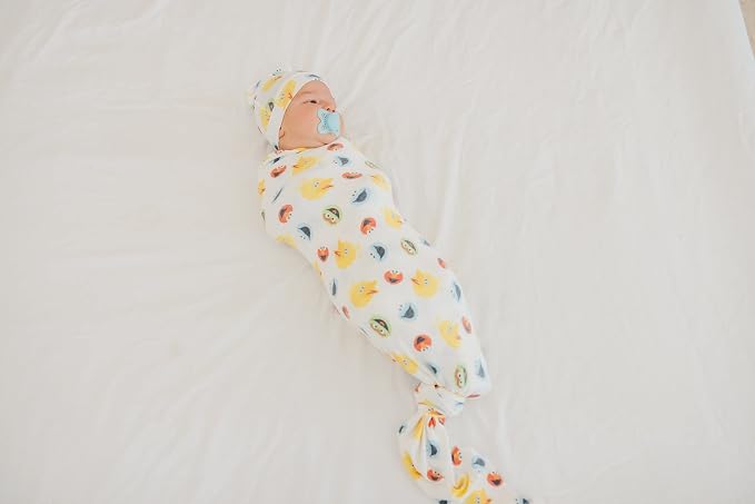 Copper Pearl Swaddle Blankets for Newborns | Soft Stretchy Receiving Blankets for Boys and Girls | Large 46 x 46 Inch Baby Blankets | Lightweight and Breathable Swaddles |Sesame Scribbles