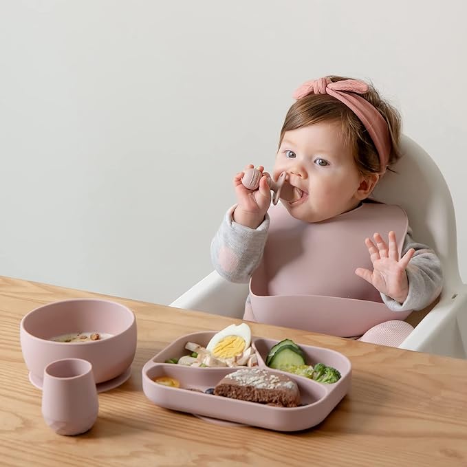 SAMiGO Silicone Baby Cups for 6-12 Months, Tiny Open Cups for Training and Water Drinking, Baby Led Weaning Supplies, 2 OZ