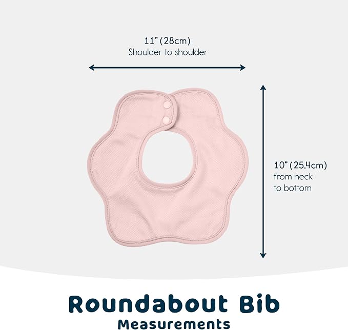 Tiny Twinkle Roundabout Drool Bibs 3 Pack - 360 Rotating Water Resistant and Absorbent Teething Baby Bibs