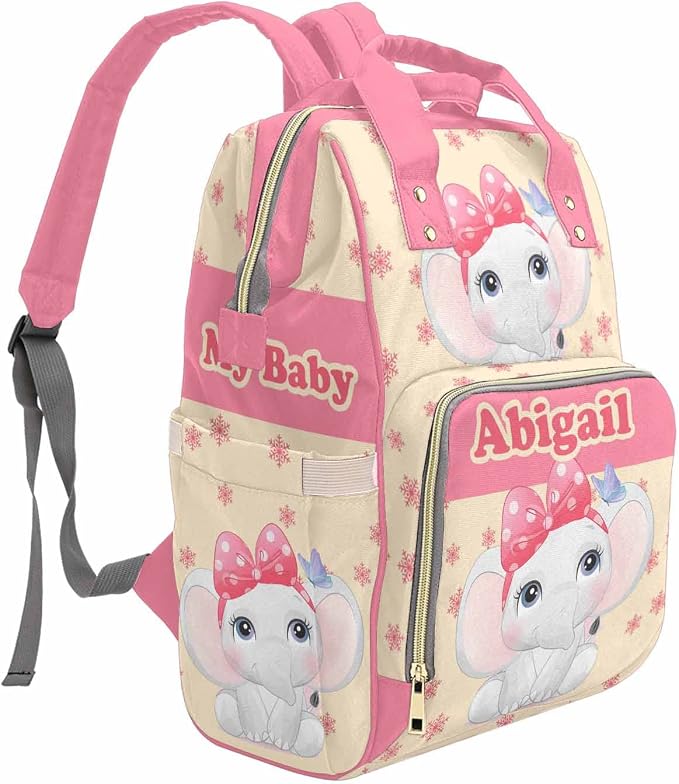 M YESCUSTOM Customized Cartoon Animal Baby Bag Personalized Diaper Bag Backpack with Name Custom Waterproof Large Capacity Travel Daypack