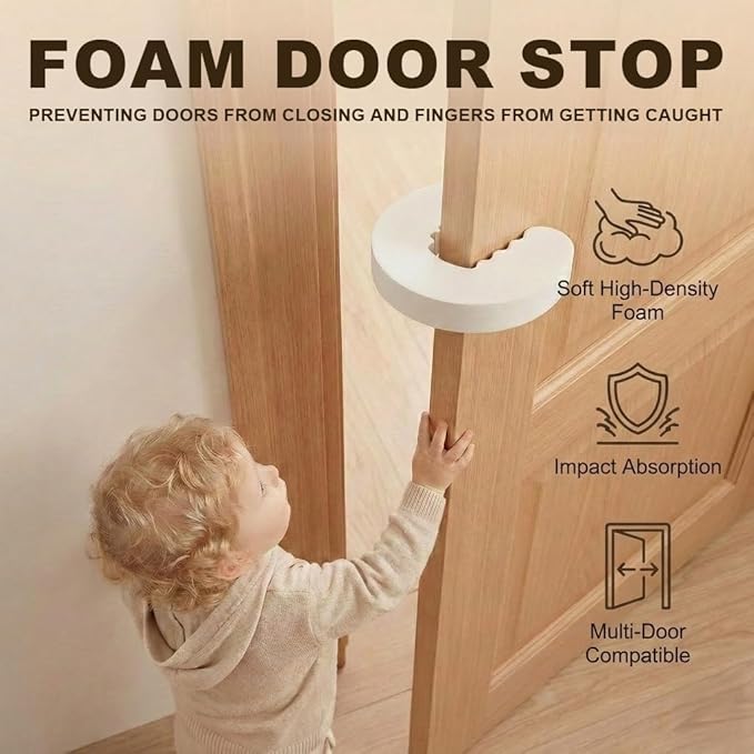 Baby Proofing Kit for Child, 45 Pack Child Safety Pack – Cabinet & Drawer Locks, No Drill Corner Guards, Outlet Covers, Universal Safety Straps, U-Shaped Locks, Door Stopper for Toddlers Safe