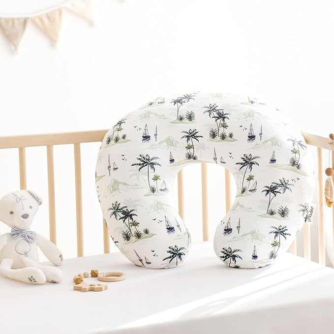 GRSSDER Nursing Pillow Cover Stretchy Minky Removable Nursing Covers for Breastfeeding Pillows, Ultra Soft Comfortable Slipcover for Boy and Girls, Sunny Holiday