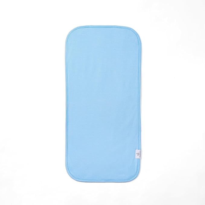 Premium Baby Burp Cloths, Extra Soft Spit Up Rags with 3 Absorbent Layers, 21" x 10" Size, Blue Bell