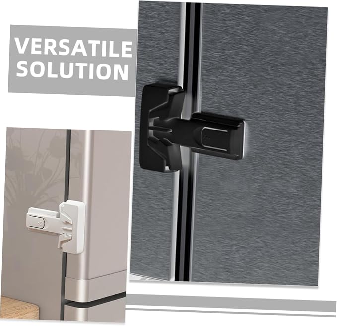 Vaguelly 2pcs Boy Girl Safety Locks Cabinet Proofing Latches for Cupboards Easy Installation Versatile Proofing Black White Color Options