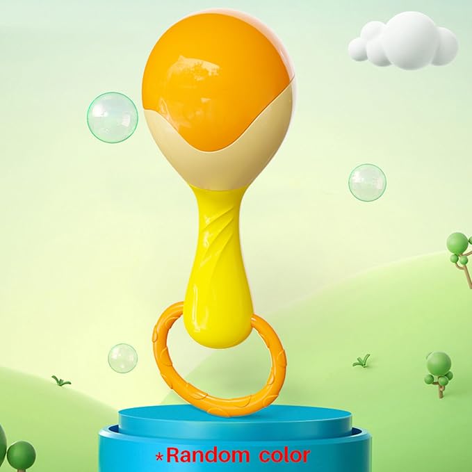 8pcs Baby Rattles Toys Set for 3+ Months,Easy-Grasp Ball,Plastic Ringdrum,Barbell Rattles,Shakers and Teethers,BPA-Free,Lightweight,Unisex,Baby Gift