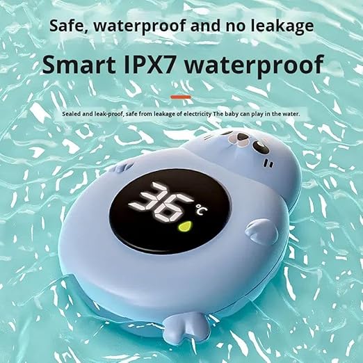 Baby Bath Thermometer for Infants,Cute Seal Digital Infant BathtubThermometer,Digital Floating Water Thermometer with LED Display,Waterproof,for Infant Bathtub Safety,NewbornBath Essentials Gift