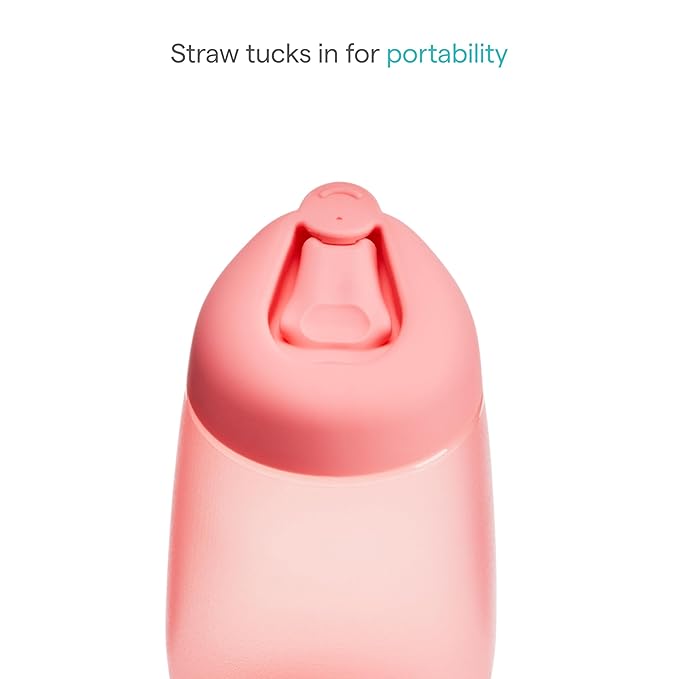 Munchkin® Simple Clean??Toddler Sippy Cup with Easy Clean Straw, 10 Ounce, 2 Pack, Pink/Blue
