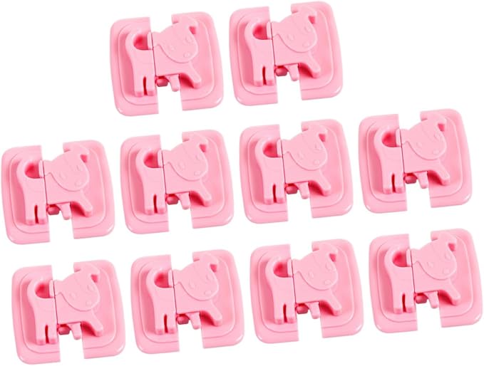 Kisangel 10pcs Dog Pattern Boy Girl Safety Locks Cabinet Latches for Home Appliances No Key Needed Prevents Fingers from Getting Trapped