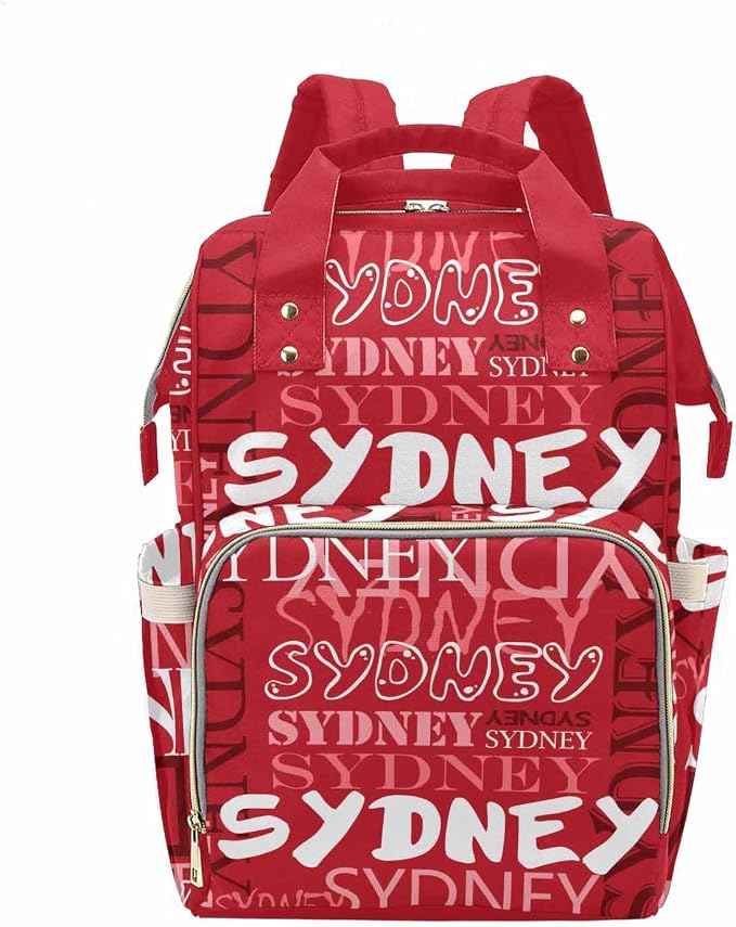 M YESCUSTOM Custom Diaper Bag Backpack for Girls Boys Large Capacity with Pockets Personalized Baby Diaper Bags for Mom Waterproof Nappy Baby Bag with Name Mothers Day Gift Red