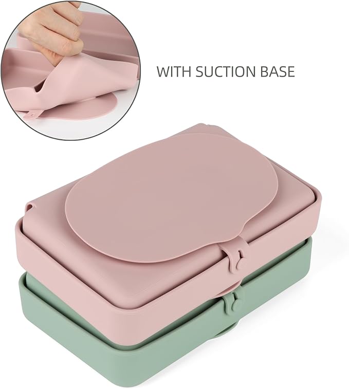 Silicone Baby Plate, Foldable & Compact Food Grade Silicone Plates, Foldable Toddler Travel Essential with Suction for Toddlers (Cambridge Blue)