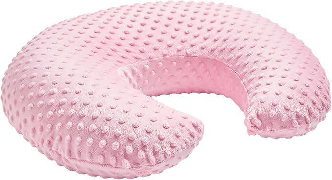 Baby Nursing Pillow Cover, Nursing Pillow Slipcovers for Breastfeeding Moms, Ultra-Soft Fit Standard Infant Nursing Pillows for Infant Newborn Baby Boy Girl (Candy Pink)