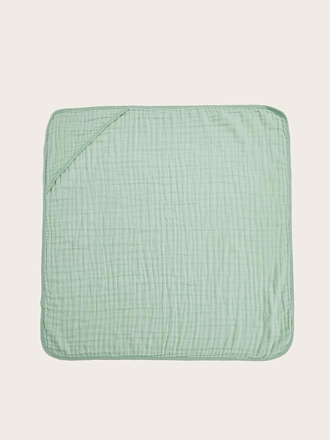 Muslin Hooded Baby Towels 4Pack - 32x32 Inches, Premium 6-Layer 100% Cotton Extra Soft Absorbent Bath Towels for Infant, Newborn Gift Set (4 Pure Colors)