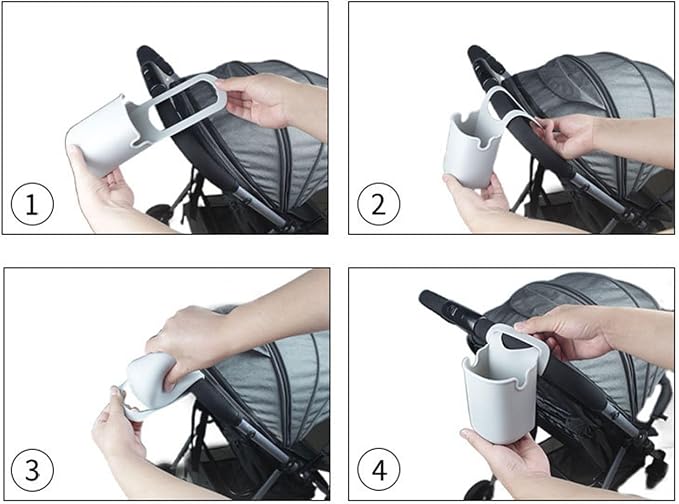 Cup Holder Storage, Stroller Cup & Phone Holder Water Bottle Holder Organizers for Scooter