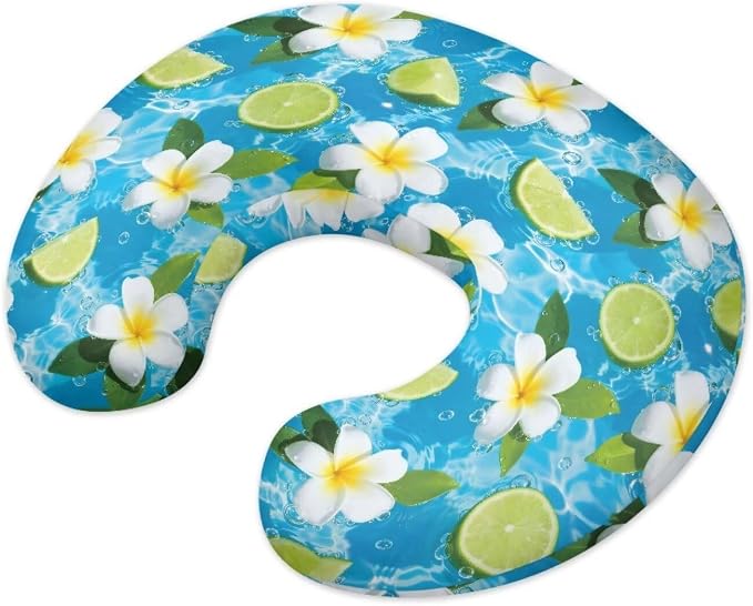 Frangipani Baby Nursing Pillow Cover Baby Breastfeeding Slipcover Infant Newborn Nursery Bottle Pillowcase Stretchy Replaceable Pillow Cover Slipcover