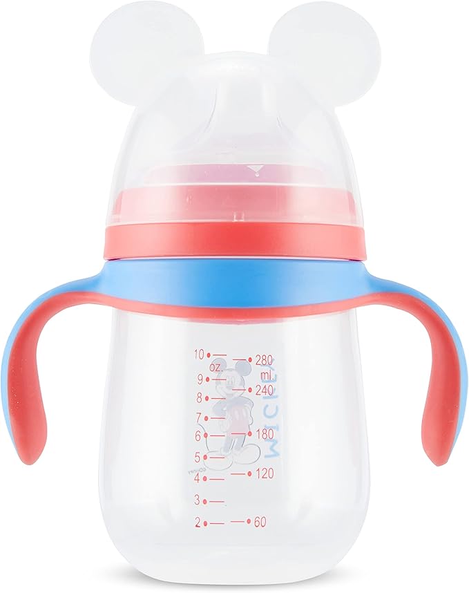 Disney Sippy Cups for Toddlers, Learner Sippy Cups for Kids with Pacifier, BPA-Free Trainer Cup with Handles, Leak-Proof Minnie Mouse and Mickey Mouse Sippy Cups, Perfect Unisex Gift for Children