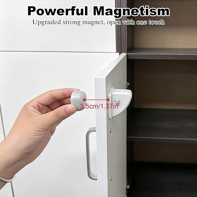 DEEKI 2 Pcs Replacement Keys for Magnetic Cabinet Lock Magnetic Cabinet Locks Universal Keys Baby Proofing Child Safety for Drawers & Cabinets (Locks Not Included)