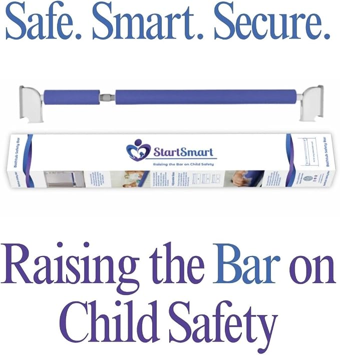 Bathtub Baby Gate Toddler Safety Bar - Non Slip Adjustable Height Bar for Baby Proofing, Child Proof Toddler Bath, Kids Bathroom Child Safety Products (Gray)