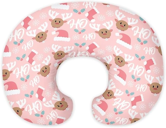 Moose Nursing Pillow Cases 1 Pack for Breastfeeding Pillow Nursing Covers Pillow Slipcover Pillowcase Soft Fabric Fits Snug On Infant Feeding Cushion Cover Pillow Not Included