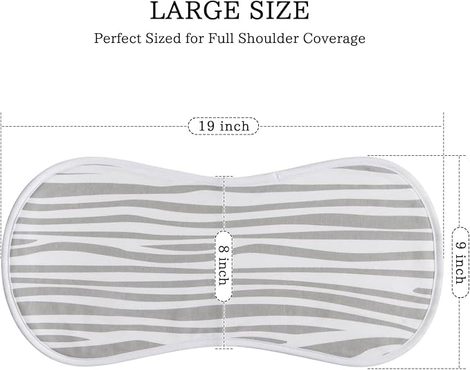 Little Tots Burp Cloths 100% Cotton Baby Burp Set, Absorbent & Soft Burping Cloth Newborn Towel for Newborns & Babies Boys & Girls Unisex 5 Pack (Flying Sky) (Grey Jungle)