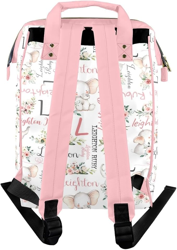 Custom Diaper Bag for Baby Customized Elephant Baby Bag Personalized Nursing Bags with Name Custom Name Mommy Daypack Bag Tote Bag Gifts