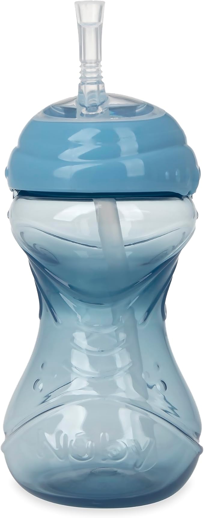 Nuby 3 Piece No-Spill Easy Grip Cup with Flex Straw, Clik It Lock Feature, Neutral, 10 Ounce