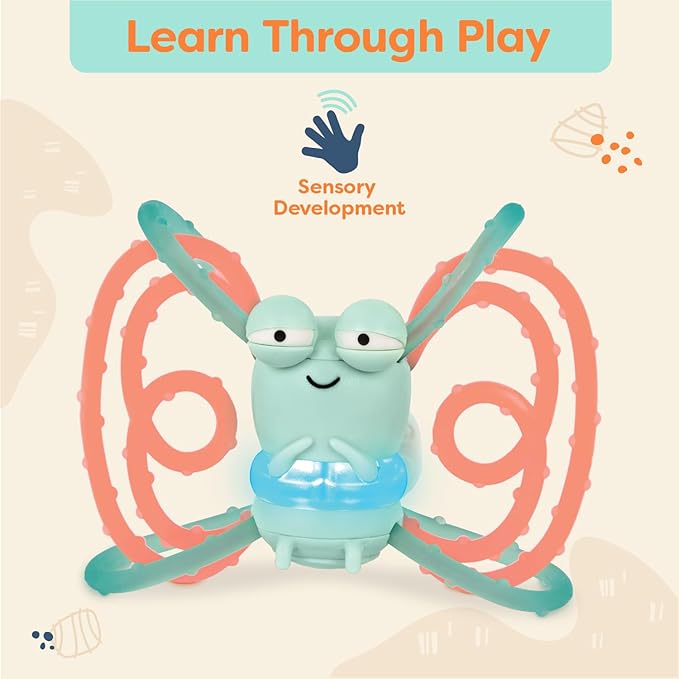 B. toys ??Sensory Teether ??Glowing Firefly Toy ??Light ??up Baby Toys ??Interactive Teething Toy for Babies ??3+ Years Months ??Spark Buddy