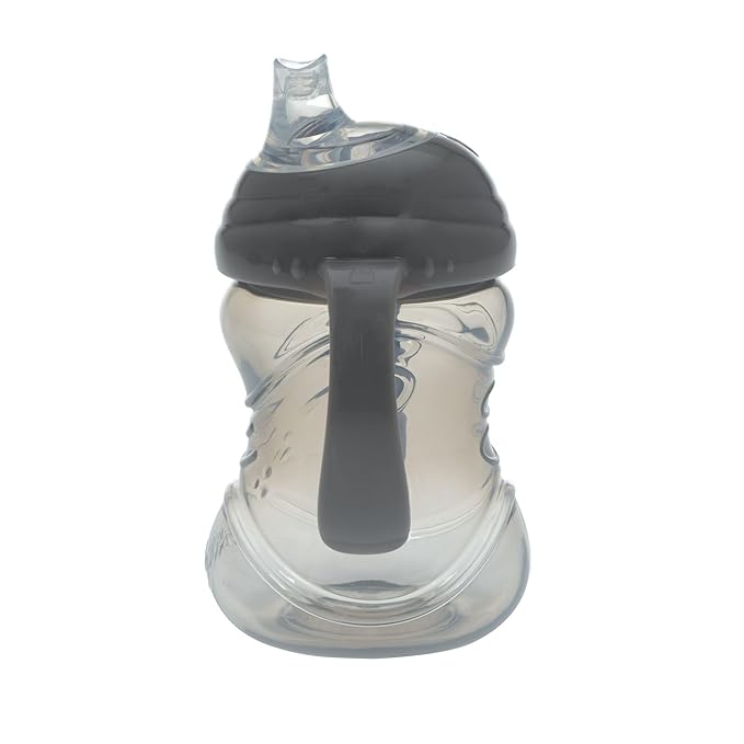 Nuby Clik-It No-Spill Soft Spout Training Sippy Cup with Handles - (2-Pack) 10 Oz - 4+ Months - Neutral