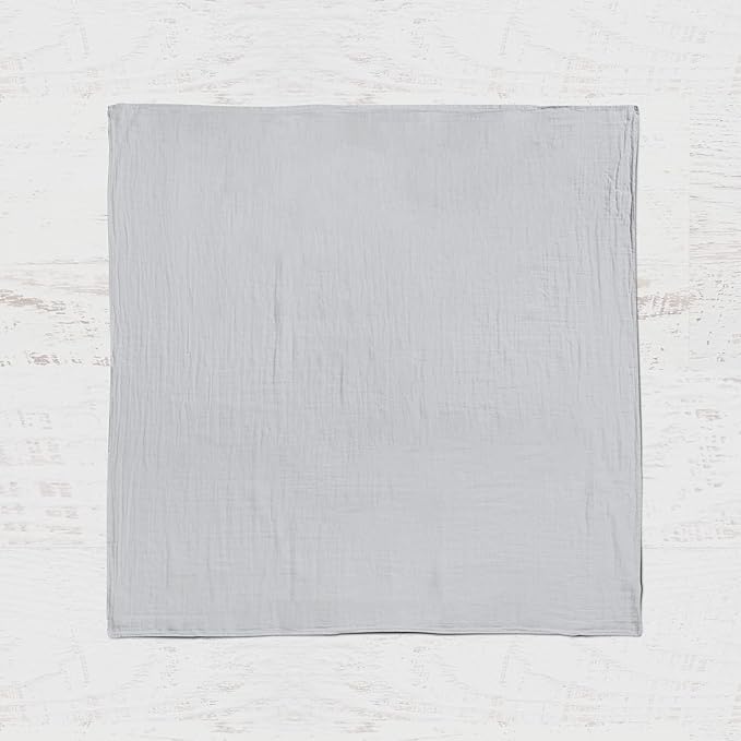 Goobie Baby Organic Muslin Swaddle Blanket, 100% Certified Organic Cotton, Ultra Soft & Breathable, Oversized 47 X 47 Inches for Easy Swaddling, Multi-Use Blanket for Nursing & More (Dove Gray)