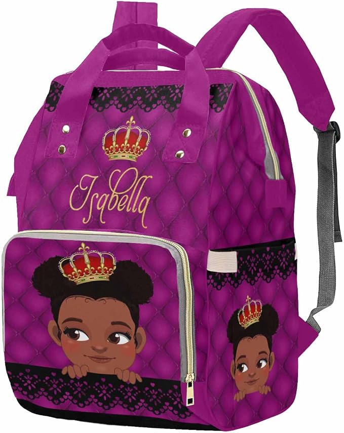M YESCUSTOM Personalized Name Diaper Bag for Women Custom Nursing Nappy Bag Waterproof Nappy Travel Daypack for Mom Gifts